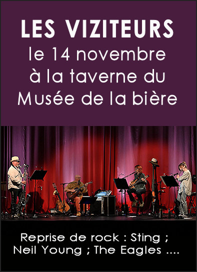 Concert avec le groupe "Les Viziteurs" le samedi 14 novembre à la taverne du musée